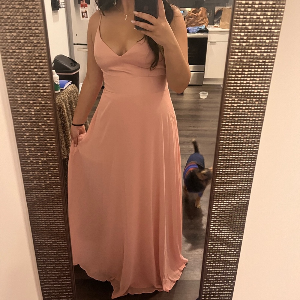 David’s Bridal Chiffon Ballet Bridesmaid Dress